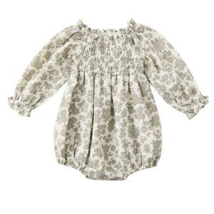 Quincy Mae Organic Cotton Gauze Floral Romper